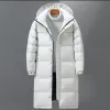 Lange Jacken, Winter, dicke Isolierung, Baumwolle, bedruckt, Designer-Marke, Outdoor-Sport, lange Jacke, Kapuzenmantel