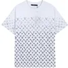 Louisity Fashion Visuality Pure Cotton Material T-shirt Högkvalitativ alla logotyp Old Flower Printing Men's Fashion T-shirt