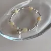 Strand ALLME fait à la main scintillant opale baroque perle d'eau douce Bracelets pour femme couleur argent coeur perles Bracelet à breloques cadeaux