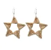 Autumn Fashion Earrings Vine Weaving Exaggerate Atmosphere Handmade Vine Grass Weaving Earrings and Earrings for Women