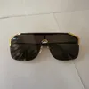 特大のシールドサングラスマスクゴールド/ダークグレーレンズユニセックスデザイナーサングラスsonnenbrille gafa de sol uvアイウェア付き箱
