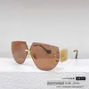 Luxus -Designer neuer Luo Yijia Sonnenbrille rahmenlose Metallkante Ins gleichen Stil Personalisierte LW40049U Sonnenbrille