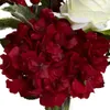 Merry Christmas Rose Hydrangea Artificial Arrangement, Red