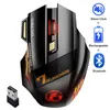 Souris Rechargeable sans fil souris Gamer pour ordinateur rvb jeu Bluetooth USB silencieux ergonomique Mause ordinateur portable PC 230804