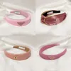 40 Style Pink Headbands for Women Designer Women Hair Band Double Letter Pattern Spring Headband Hair Jewelry Daily Life Face Wash