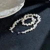 Wisiorki Baroque Pearl Naszyjnik luksus 925 srebrny miłość hert magnetyczna biżuteria w zawieszki 14k złoty choker francuski styl elegancki akcesoria dla kobiet