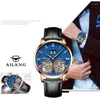 Bilek saatleri Ailang Çift Tourbillon Saatler Erkek Otomatik Mekanik Saat Steampunk Business Waterproof Relogio Maskulino