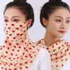 Foulards Mousseline de Soie Impression Triangle Cou Écharpe Visage Wraps Crème Solaire Foulard Floral Bandana Tête Sport En Plein Air Bande De Cheveux