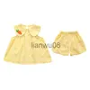 Clothing Sets Sweet Clothing Sets Summer Baby Clothes Cute Fruit Cotton Plaid Suit Children's Clothing Baby Girl Cloths Kids Clothes Girls x0803