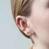Серьги -грибы половина круга женщины минималистский золотой цвет уховой обруч