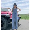 Kvinnors jeans kvinnliga streetwear denim jumpsuit kvinnor lösa jumpsuits casual mode flickor maxi overaller alla matchar byxbyxor g325