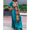 Ubrania etniczne Afrykańskie sukienki Maxi dla kobiet 2023 Plus Size Evening Party Long Dress Africa Elegancka kaftan muzułmańska suknia szyfonowa