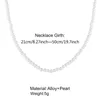 Ketten 5 Stück Vintage Perlenkette Runde weiße Perlen Strang Trendy Snazzy Faux Choker für Frauen Mädchen Geschenke