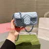 Bolsos cruzados de cadena de lujo para mujer, bolsos de hombro con diseño de onda en V y corazón, bolsos de mensajero, bolso de mano con cadena Pruse