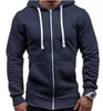 Hoodies voor heren Katoenen hoodie voor heren Casual Half Dome Sweatshirt met volledige ritssluiting en capuchon