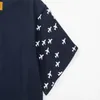 2023SS Sprężyna/lato Wysokiej jakości projektowy druk literowy T Shirt Bawełniany materiał okrągły szyja Pullover krótkie rękawowe T-shirt Bluza A7A12Z2003
