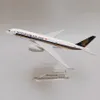 Flugzeugmodell, 16 cm, Air Singapore Airlines Airbus A350 350 Airways, Flugzeugmodell, Legierungsmetalldruckguss-Modellflugzeug, Flugzeug mit Basisspielzeug, Geschenk 230803