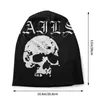 Boinas Nails Hardcore Punk Band White Skull Bonnet Sombreros Knit Hat Otoño Invierno Skullies Gorros Unisex Hombres Mujeres Adulto Warm Cap