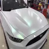 Premium Matt Satin Aurora White Vinyl Wrap Film selbstklebende Car Wrapping Folie mit Air Release Channel2021