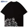 Men's TShirts Harajuku Streetwear Men TShirt Japanese Funny Anime Cartoon Graphic T Shirt Men Cotton Tshirt Oversized Tops Tees Hip Hop 230803