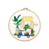 Chinese Style Products Purple Flowers Embroidery DIY Needlework Houseplant Pattern Needlecraft for Beginner Cross Stitch