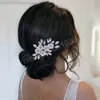 Épingle à cheveux florale accessoires de cheveux de mariage perle en forme de U diadèmes couleur argent pince à cheveux mode filles couronne de bal bijoux de cheveux de mariée