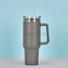 New 40oz Stainless Steel Double-walled Vacuum Flask with Handle Straw and Car Cup for Hot Cold Drinks Water Bottles HKD230803