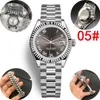 Luxury Teething Edge Roman Medium chain 28mm 2813 Gold automatic Steel Swim waterproof watch