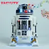 75308スターR2D2ロボットビルディングブロックのためのブロックEasyLite LED照明セット収集可能なDIYおもちゃはレンガのみを含まないライトキット230803