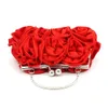 Evening Bags Handmade Rose Bag Female Fashion Chic Point In Handbag HighGrade Satin Flower Exquisite Elegant Bride 230803