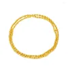 Łańcuchy XP Biżuteria - (80 cm x 4 mm) Długie koraliki dla kobiet 24 K Pure Gold Kolor Kup haftowy ołów mody i nikiel za darmo