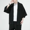 Men's Casual Shirts 2023 Summer Kimono Traditional Japanese Clothing Male Cardigan Noragi Jacket Yukata Coat Haori