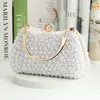 Evening Bags TOPHIGH Crystal For Women Elegant Wedding Purse ly Plastic Pearl Handbags Party Dinner Bling Shoulder Tote Bag 230803