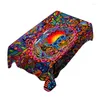 Nappe Traditionnelle Et Innovations Image Aux Couleurs Vives De Huichol Folk Art Mystical Vision Rectangle Nappe Par Ho Me Lili