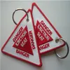 DANGER Ejection Seat Key Tag with Customized Embroidered Logo Accept Any Color and Size 9 x 7 7cm 100pcs lot270R