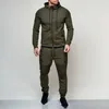 Mens Tracksuits 2 Pieces Tracksuit Spring Running Men Sweatshirt Sport Set Gym Clothes Sport Training Sträder slitage Outdoor 230804