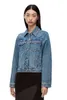 Denim feminino designer casual oco casaco bordado hip hop jaqueta botão estilo outono fino para senhora mulher jeans blusão veste