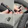 Verktyg MTB Road Bike Tire Drill Puncture Repair Kit 15st Gummi remsor inkluderade bar slut doldt rörlöst däckreparationsverktyg HKD230804