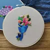 Chinese Style Products Succulents Flower Plant Embroidery kits with Hoop Easy Cross Stitch Needlework Handwork Swing Art Craft Painting Home Decor