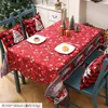 Pano de mesa Flores de Natal Toalhas de mesa decorativas Decorações para festas Acessórios de cozinha Inverno