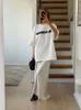 Jupes Tossy taille haute ample femme longue jupe solide décontracté élégant Streetwear mode à lacets Slim Y2k tenues pour femmes Maxi 230804