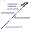 Trekking Poles 5-Section Outdoor Fold Trekking Pole Camping Portable Walking Hiking Stick For Nordic Elderly Telescopic Club Easy Put Into Bag HKD230804