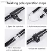 Trekking Poles 5-sektion utomhusfoldning Trekking Pol Camping Portable Walking vandringspinne för nordiska äldre teleskoplätt att sätta i väska 1 st. HKD230804