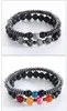 Strand Multi-Couche Hommes Noir Gallstone Bracelet Se Mode Tiger Eye Perle Bracelets Réglable Couple Bijoux Accessoires