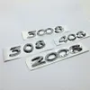 3D Chrom Silber Aufkleber für Peugeot 2008 3008 308 408 Buchstaben Abzeichen Emblem Logo Auto Kofferraum Aufkleber280A