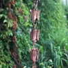 Garden Decorations 2.6m Japanese Style ABS Wine Cup Rain Chain With Electroplated Copper Color