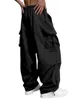 Herenbroek Heren S Relaxed Fit Elastische taille Cargo Oversized Comfortabele Wijde Pijpen Jogger Joggingbroek Urban Streetwear