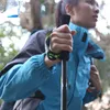 Trekking Poles Telescopic Folding Walking Stick Hiking Trekking Pole Carbon Fiber 3 section Outer Lock Climbing HKD230804