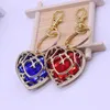 Keychains Women Heart Rhinestone Keychain Pendant Car Key Chain Ring Holder Jewelry Exquisite Gifts XIN-