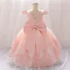 Girl's Dresses Toddler Girl Evening Party Princess Dress Baby Big Bow Tutu Gown Kids Birthday Wedding Ceremony Costume Gala Clothes Vestidos 230803